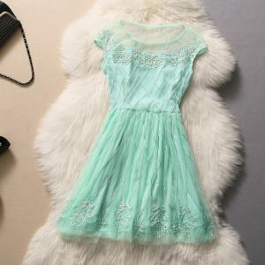 Mixed Spun Lace Dress