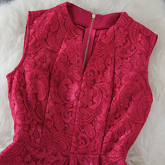 Embroidery Sleeveless Dress Aa1156