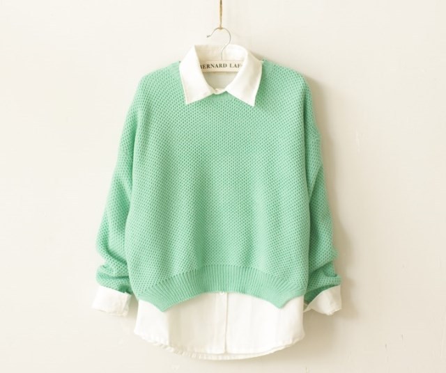 Small Fresh Long Sleeved Sweater