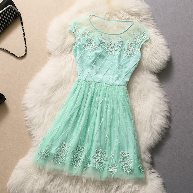 Mixed Spun Lace Dress