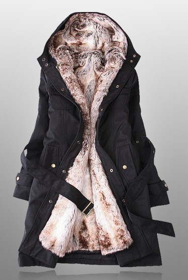 Black Coat Cotton Padded Jacket Asfaa1