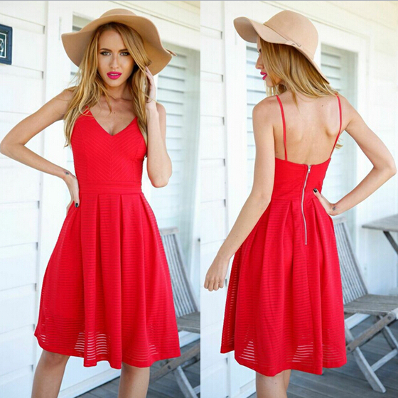 Slim Sexy Red Dress Straps, Princess Dress on Luulla